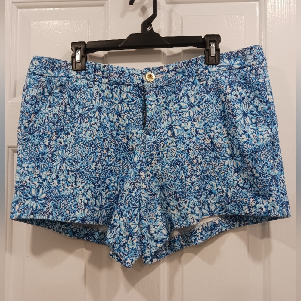 Lilly Pulitzer Callahan Knit Cumuls Blue Blooming Together